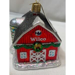 Old World Christmas WILCO FARM BARN Glass Blown Ornament NWT New